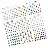 Maxbell Fashion 9Pcs Eyes Face Stickers DIY Acrylic stickers Glitter