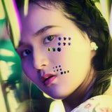 Maxbell Fashion 9Pcs Eyes Face Stickers DIY Acrylic stickers Glitter