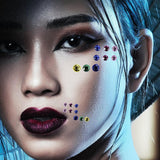 Maxbell Fashion 9Pcs Eyes Face Stickers DIY Acrylic stickers Glitter