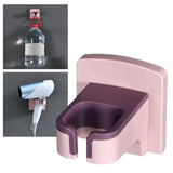 Maxbell Hair Dryer Holder Self Adhesive Storage for Bedroom Bathroom Pink