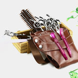 Maxbell Scissors Pouch Hairdressing Scissors Bag for Scissors Makeup Brushes Coffee