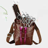 Maxbell Scissors Pouch Hairdressing Scissors Bag for Scissors Makeup Brushes Coffee