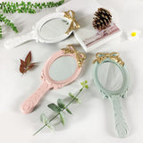 Maxbell Portable Makeup Mirror with Anti Slip Handle Beautiful Handle Mirrors White