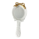 Maxbell Portable Makeup Mirror with Anti Slip Handle Beautiful Handle Mirrors White