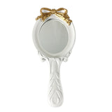 Maxbell Portable Makeup Mirror with Anti Slip Handle Beautiful Handle Mirrors White