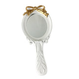Maxbell Portable Makeup Mirror with Anti Slip Handle Beautiful Handle Mirrors White