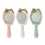 Maxbell Portable Makeup Mirror with Anti Slip Handle Beautiful Handle Mirrors White