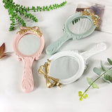 Maxbell Portable Makeup Mirror with Anti Slip Handle Beautiful Handle Mirrors White