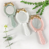 Maxbell Portable Makeup Mirror with Anti Slip Handle Beautiful Handle Mirrors White