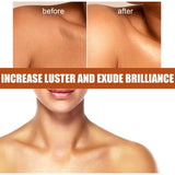 Maxbell Body Shimmer Oil Multipleuse Moisturizing Glitter Waterproof for Make up 30G Golden