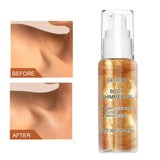 Maxbell Body Shimmer Oil Multipleuse Moisturizing Glitter Waterproof for Make up 30G Golden