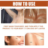 Maxbell Body Shimmer Oil Multipleuse Moisturizing Glitter Waterproof for Make up 30G Brown