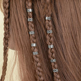 Maxbell Braiding Hair Rings Hair Accessories Hair Decoration for Photos Brides Silver