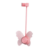Maxbell Wall Mount Hair Dryer Holder Hands Free Bendable Rod Hairdryer Stand Butterfly Pink
