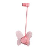 Maxbell Wall Mount Hair Dryer Holder Hands Free Bendable Rod Hairdryer Stand Butterfly Pink