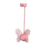 Maxbell Wall Mount Hair Dryer Holder Hands Free Bendable Rod Hairdryer Stand Butterfly Pink
