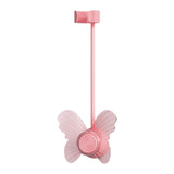 Maxbell Wall Mount Hair Dryer Holder Hands Free Bendable Rod Hairdryer Stand Butterfly Pink