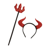 Maxbell Kids Halloween Horn Headband Set Glitter Gift Favors for Entertainment