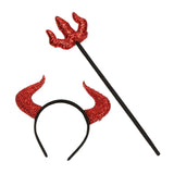 Maxbell Kids Halloween Horn Headband Set Glitter Gift Favors for Entertainment