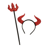 Maxbell Kids Halloween Horn Headband Set Glitter Gift Favors for Entertainment
