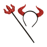 Maxbell Kids Halloween Horn Headband Set Glitter Gift Favors for Entertainment