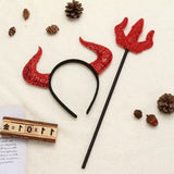 Maxbell Kids Halloween Horn Headband Set Glitter Gift Favors for Entertainment