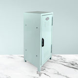 Maxbell Small Makeup Storage Cabinet Vertical File Cabinet for Cotton Pad Entryway Blue