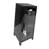 Maxbell Small Makeup Storage Cabinet Vertical File Cabinet for Cotton Pad Entryway Black