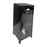 Maxbell Small Makeup Storage Cabinet Vertical File Cabinet for Cotton Pad Entryway Black