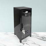Maxbell Small Makeup Storage Cabinet Vertical File Cabinet for Cotton Pad Entryway Black