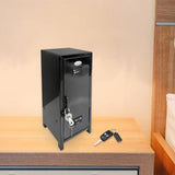 Maxbell Small Makeup Storage Cabinet Vertical File Cabinet for Cotton Pad Entryway Black