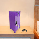 Maxbell Small Makeup Storage Cabinet Vertical File Cabinet for Cotton Pad Entryway Purple