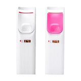 Maxbell Electric Eyelash Curler with Heating Silicone Pads Portable for Travel White