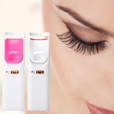 Maxbell Electric Eyelash Curler with Heating Silicone Pads Portable for Travel White