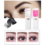 Maxbell Electric Eyelash Curler with Heating Silicone Pads Portable for Travel White