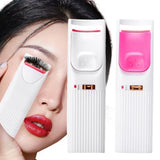 Maxbell Electric Eyelash Curler with Heating Silicone Pads Portable for Travel White