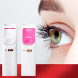 Maxbell Electric Eyelash Curler with Heating Silicone Pads Portable for Travel White