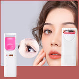 Maxbell Electric Eyelash Curler with Heating Silicone Pads Portable for Travel White
