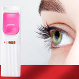 Maxbell Electric Eyelash Curler with Heating Silicone Pads Portable for Travel White