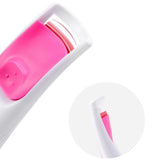 Maxbell Electric Eyelash Curler with Heating Silicone Pads Portable for Travel White