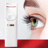 Maxbell Electric Eyelash Curler with Heating Silicone Pads Portable for Travel White