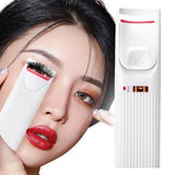 Maxbell Electric Eyelash Curler with Heating Silicone Pads Portable for Travel White