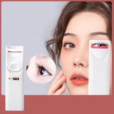 Maxbell Electric Eyelash Curler with Heating Silicone Pads Portable for Travel White