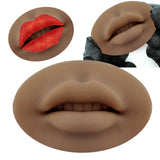 Maxbell 5D Silicone Lips Practice Permanent Soft for Beginners Piercing Practice Dark Color