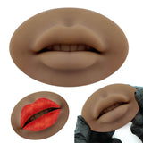 Maxbell 5D Silicone Lips Practice Permanent Soft for Beginners Piercing Practice Dark Color