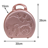 Maxbell Mini Hard Shell Cosmetic Case Organizer Makeup Brush Holder Small Girls Rose Gold