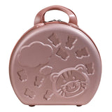 Maxbell Mini Hard Shell Cosmetic Case Organizer Makeup Brush Holder Small Girls Rose Gold