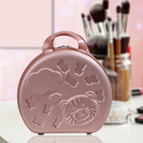 Maxbell Mini Hard Shell Cosmetic Case Organizer Makeup Brush Holder Small Girls Rose Gold