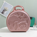 Maxbell Mini Hard Shell Cosmetic Case Organizer Makeup Brush Holder Small Girls Rose Gold