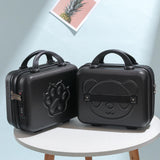 Maxbell 14 inch Small Suitcase Case with Handle Password Lock Mini for Business Black